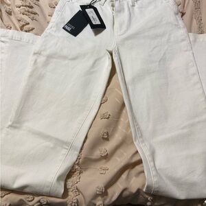 PAIGE White Straight Leg Jeans Classic Style